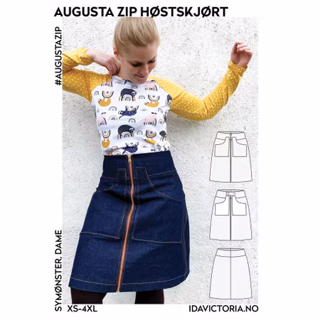 Augusta Zip Høstskjørt - Dame