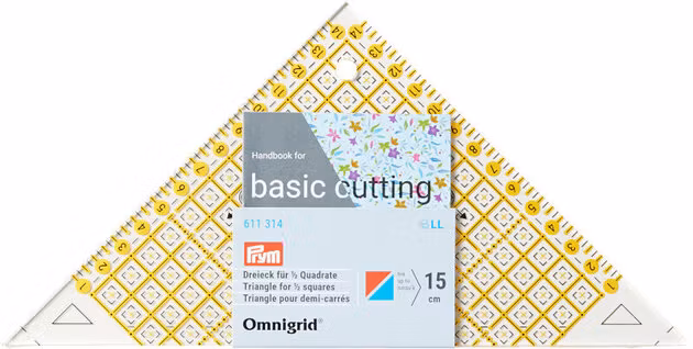 Omnigrid - Trekant linjal 1/2 kvadrat opp til 15cm