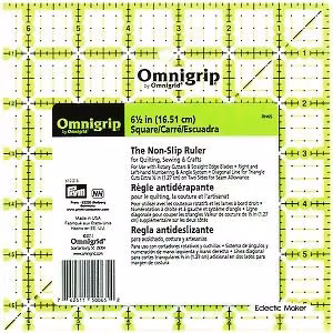 Omnigrip Non slip Ruler Linjal- 6 1/2 * 6 1/2 inch