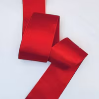 Dobbeltsidig satin bånd - Rød - 40 mm