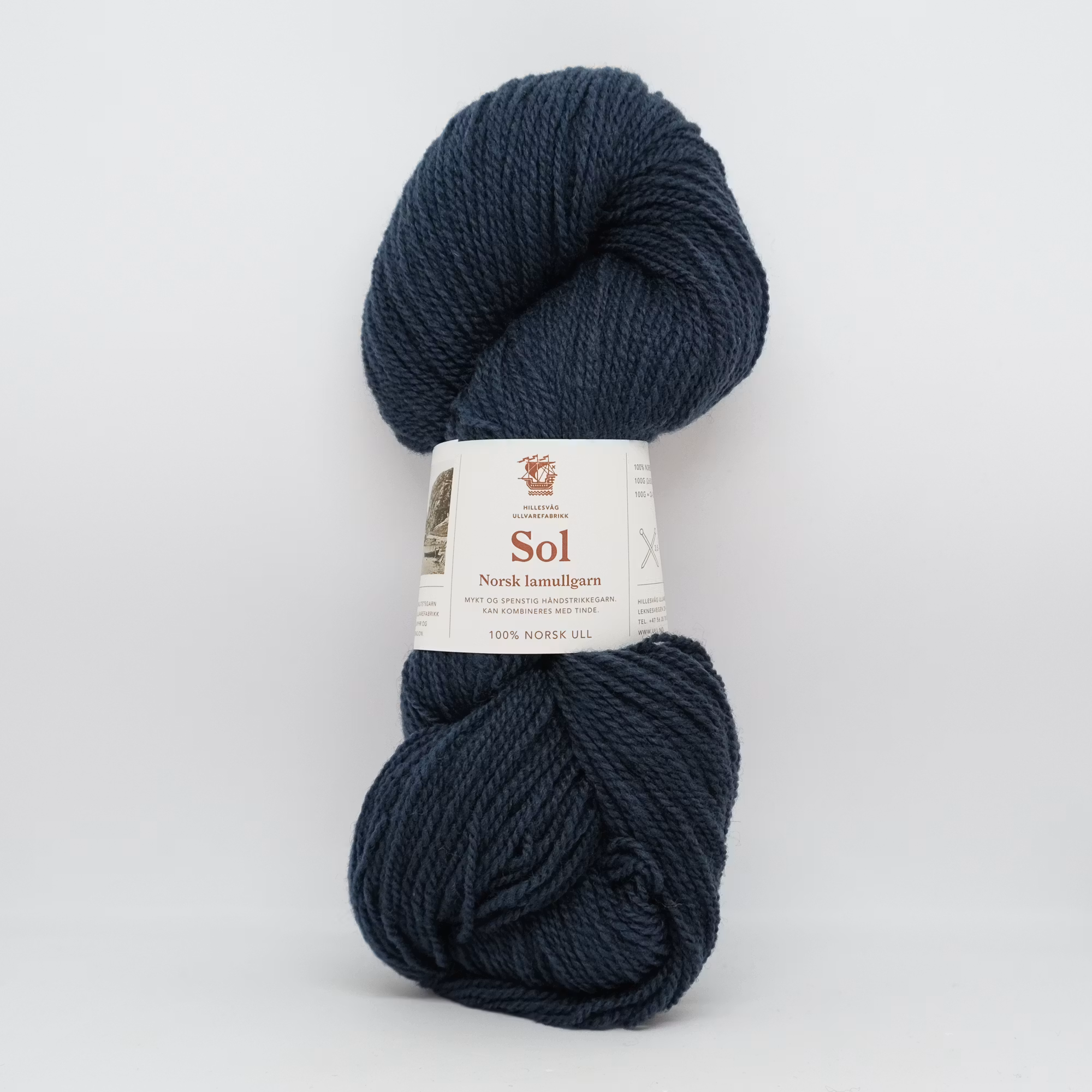 Sol Lamullgarn - Mørk Gråblå (433)