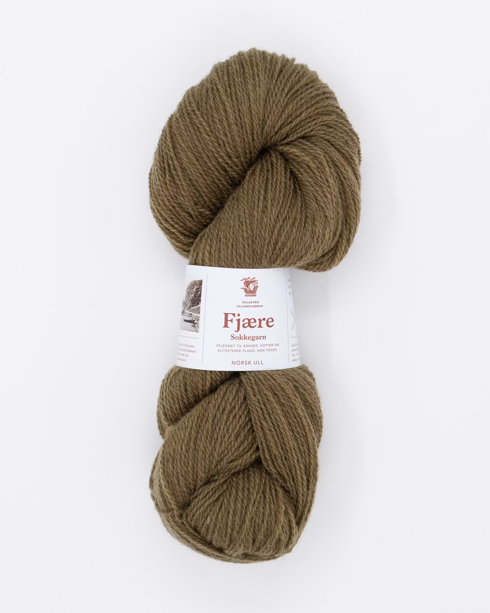 Fjære Sokkergarn - Olivenbrun(559)