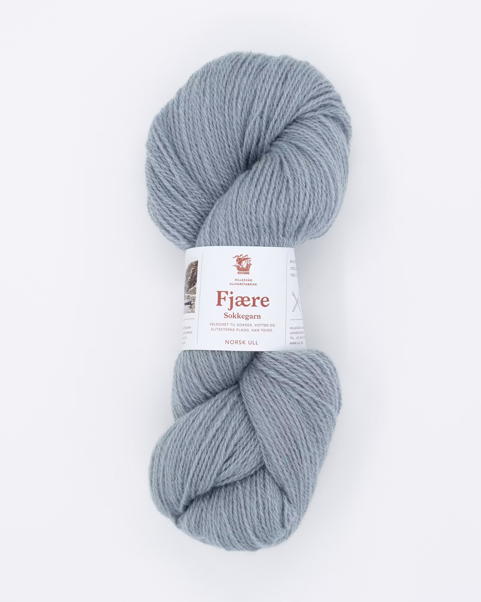 Fjære Sokkergarn - Støvet Gråblå(553)