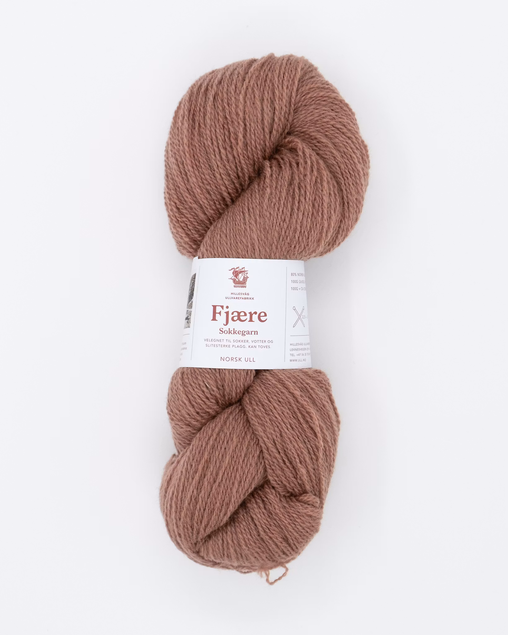 Fjære Sokkergarn - Mørk pudderrosa (561)