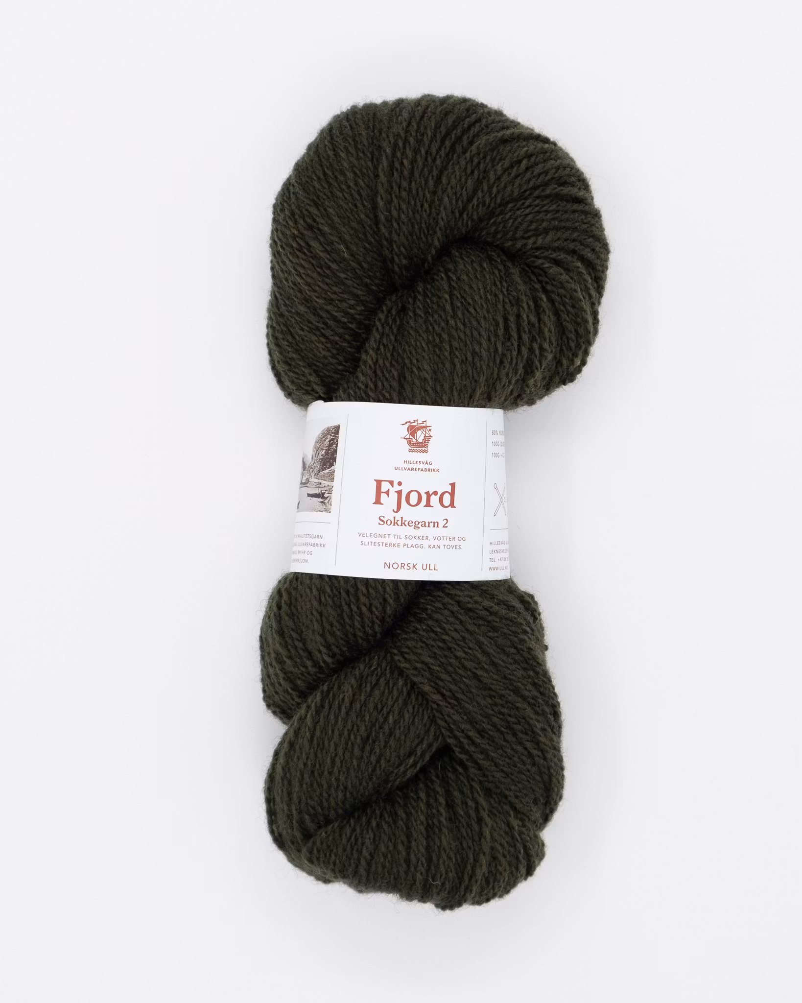 Fjord Sokkegarn - Mørk Olivengrønn (570)