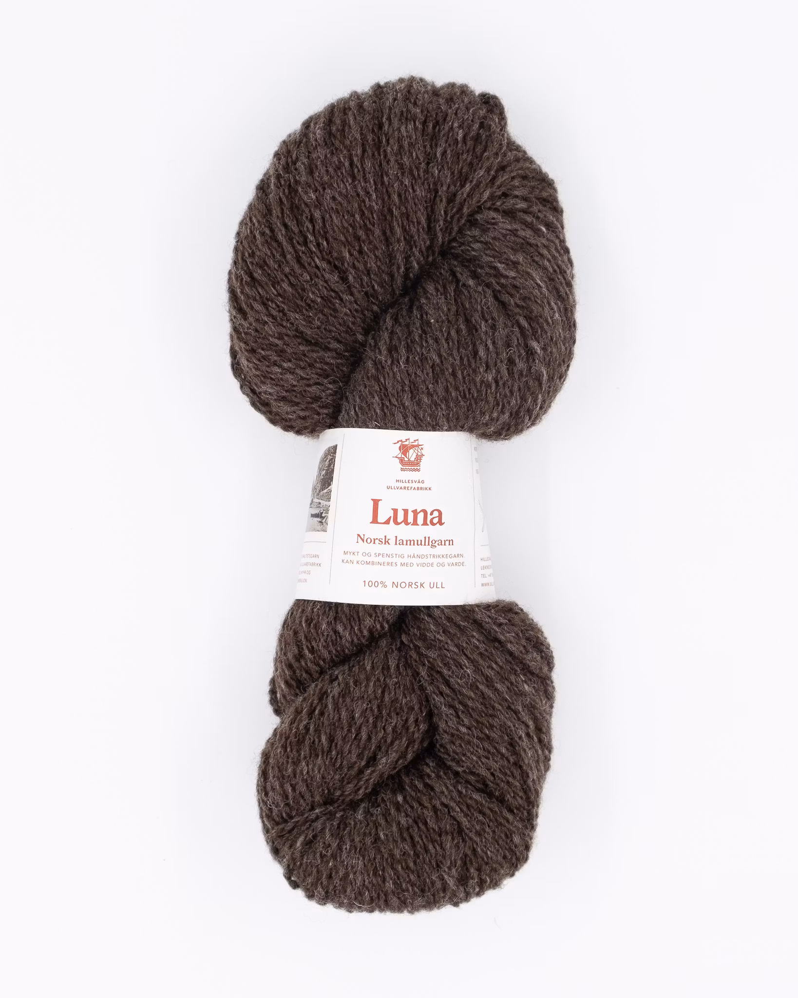 Luna Lammeull - Melert Mørk brun (452)