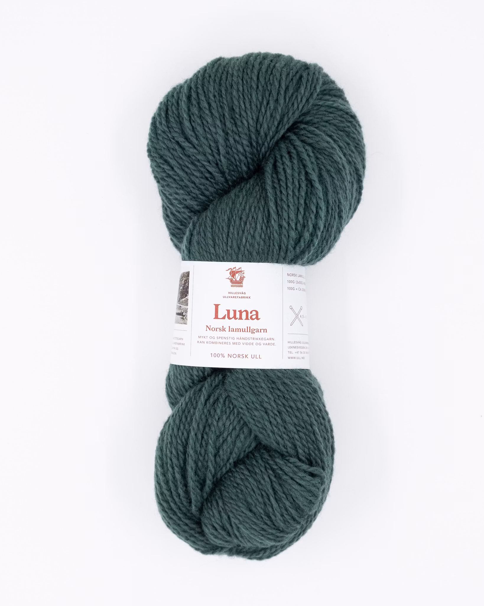 Luna Lammeullgarn Dyp Grønn (432)