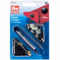 Prym Trykknapper Anorak 15mm – 10stk – Sort