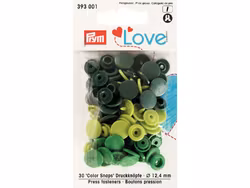 Prym Love – Non-sew Color Snaps – Grønn – 12,4 mm 30 stk
