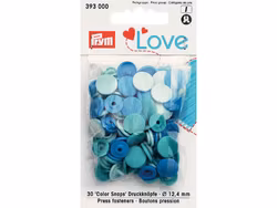Prym Love – Non-sew Color Snaps – Blå 30 stk