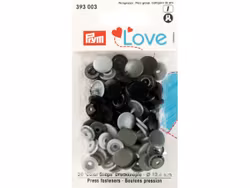 Prym Love – Non-sew Color Snaps – Svart 30 stk