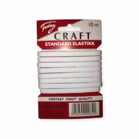 Standard elastikk - Hvit - 6mm