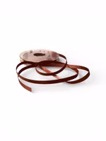 Dobbeltsidig satin bånd - Mørk Gammelrosa  - 6 mm