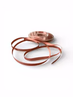 Dobbeltsidig satin bånd - Gammelrosa  - 6 mm