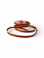 Dobbeltsidig satin bånd - Pumpkin  - 6 mm