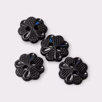 Blomst  Svart - 13mm