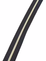 Glidelås Sølv  Svart  -  4mm - 1 m