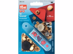 Prym Trykknapper Anorakk 15mm 10stk – Gull