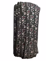 Jaquardbånd 20 mm – Mosegrønn med lilla og rosa blomster