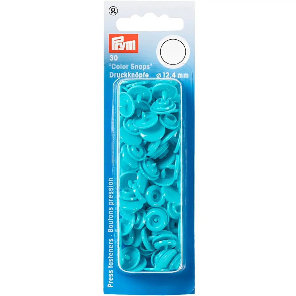 Prym Non-sew Color Snaps – Ø12.4 – Turkis (393146)
