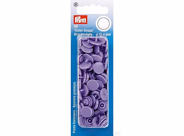 Prym Non-sew Color Snaps – Ø12.4 – Lavender (393128)