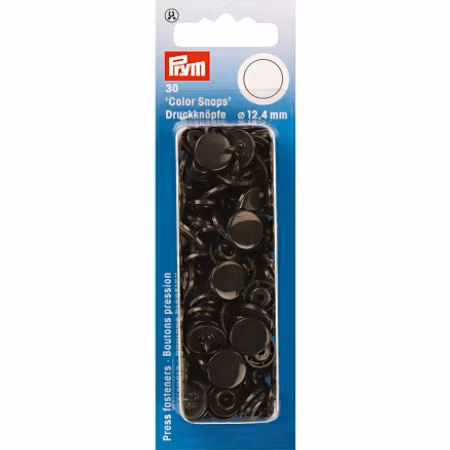 Prym Non-sew Color Snaps – Ø12.4 – Dark Brown (393106)
