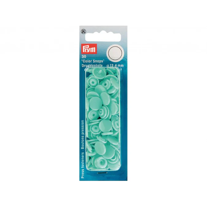 Prym Non-sew Color Snaps – Ø12.4 – Lys Turkis (393159)