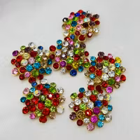 Strassknapp i Multicolor, 23 mm
