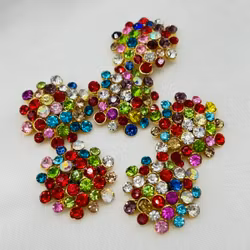 Strassknapp i Multicolor, 23 mm