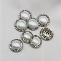 Perle med sølvkant – 20 mm