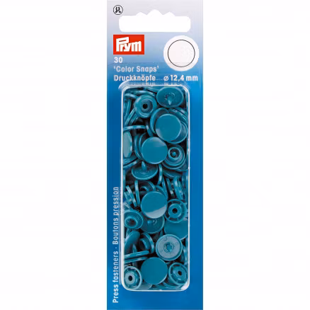 Prym Non-sew Color Snaps – Ø12.4 – Mørk Turkis (393127)
