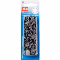 Prym Non-sew Color Snaps – Ø12.4 – Sølvgrå (393145)