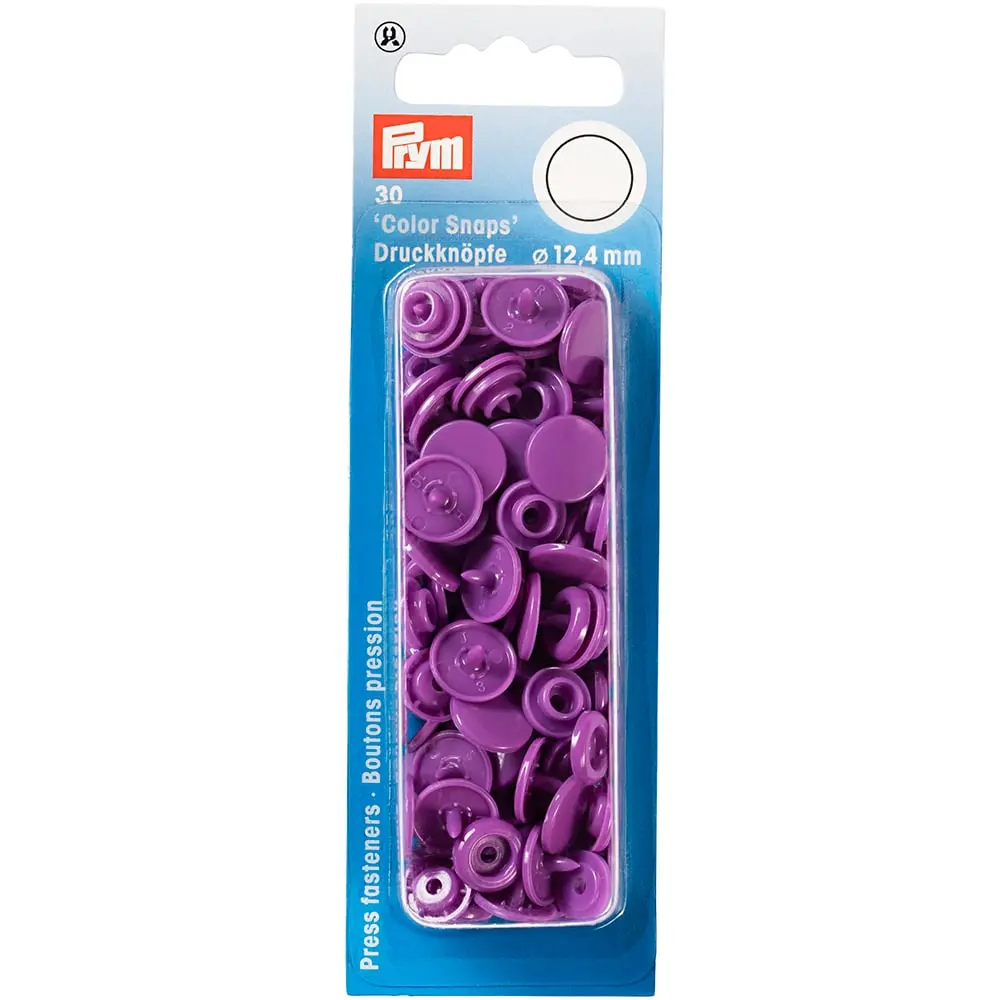 Prym Non-sew Color Snaps – Ø12.4 – Lilla  (393141)