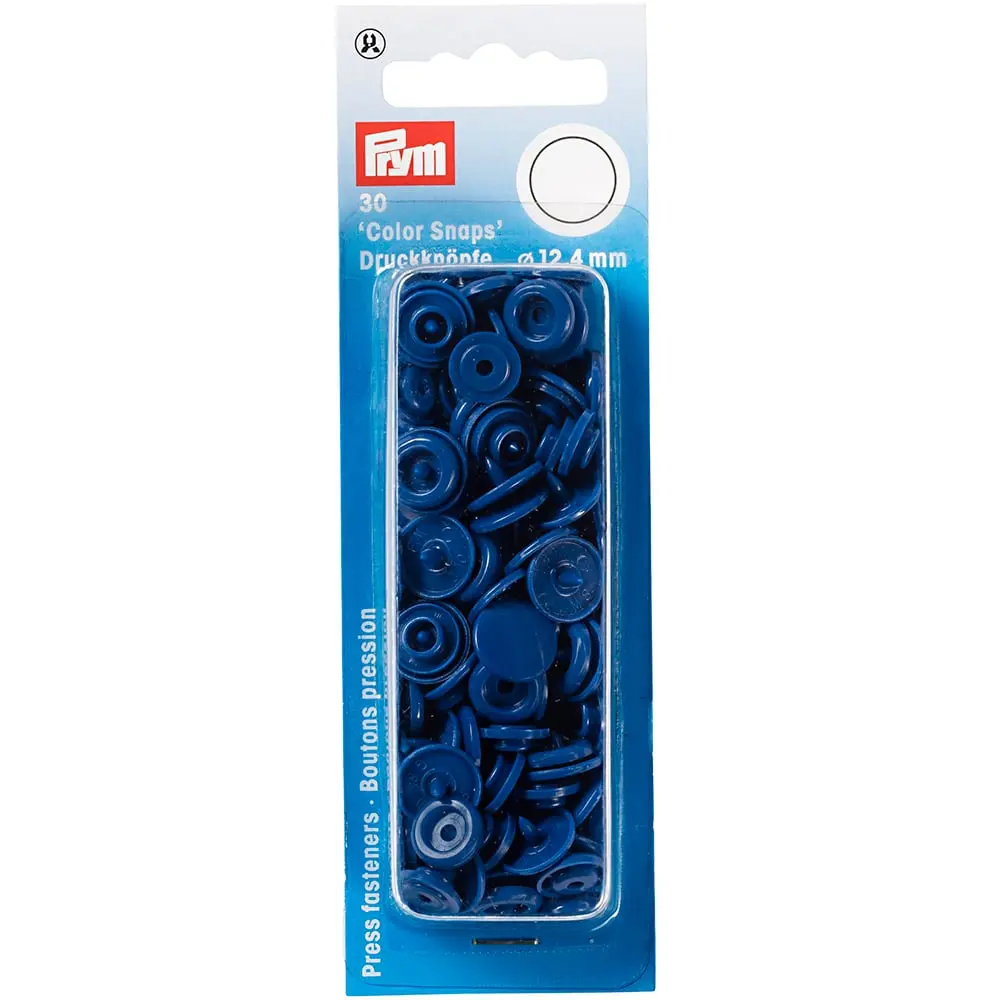 Prym Non-sew Color Snaps – Ø12.4 – Blå  (393158)
