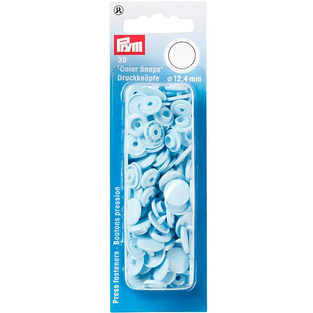 Prym Non-sew Color Snaps – Ø12.4 – Lys Blå  (393120)