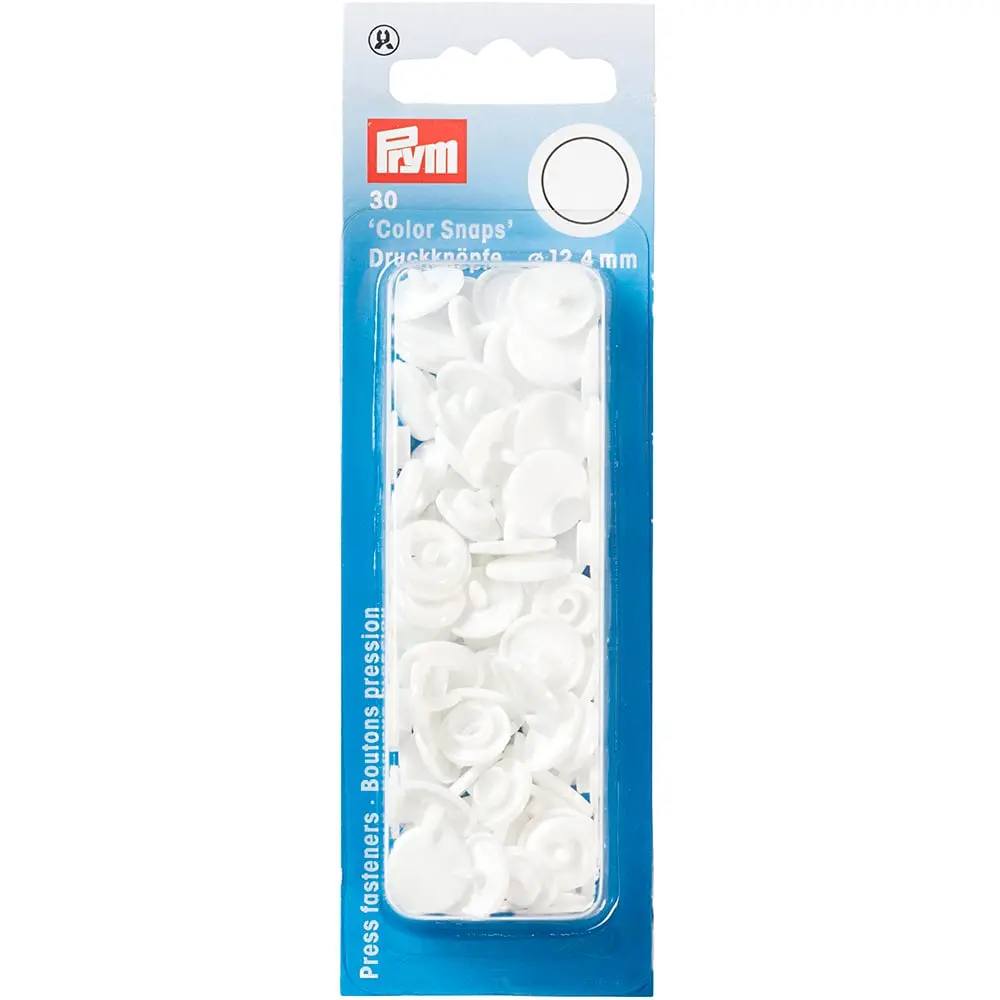 Prym Non-sew Color Snaps – Ø12.4 – Hvit  (393103)
