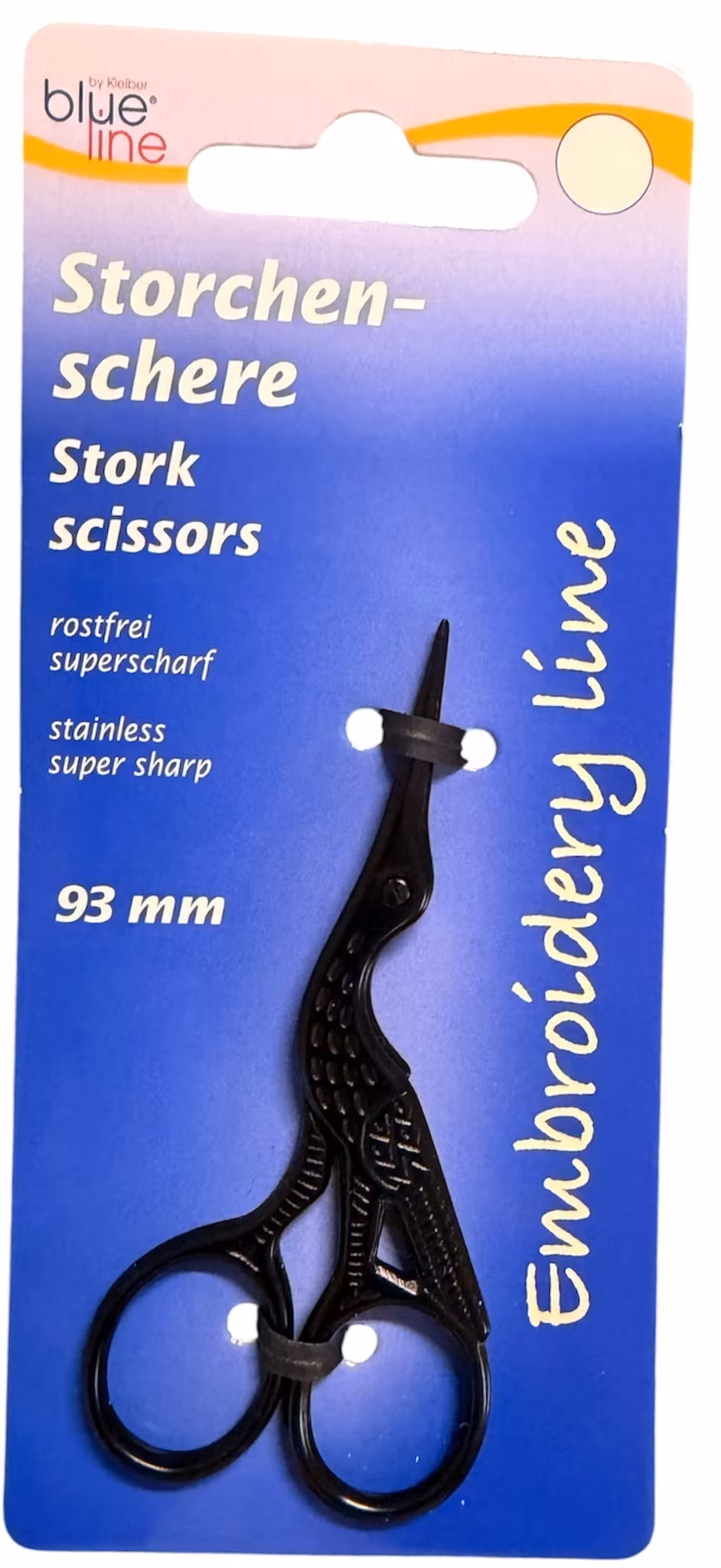 Blueline Stork Broderisaks   93 mm - Svart
