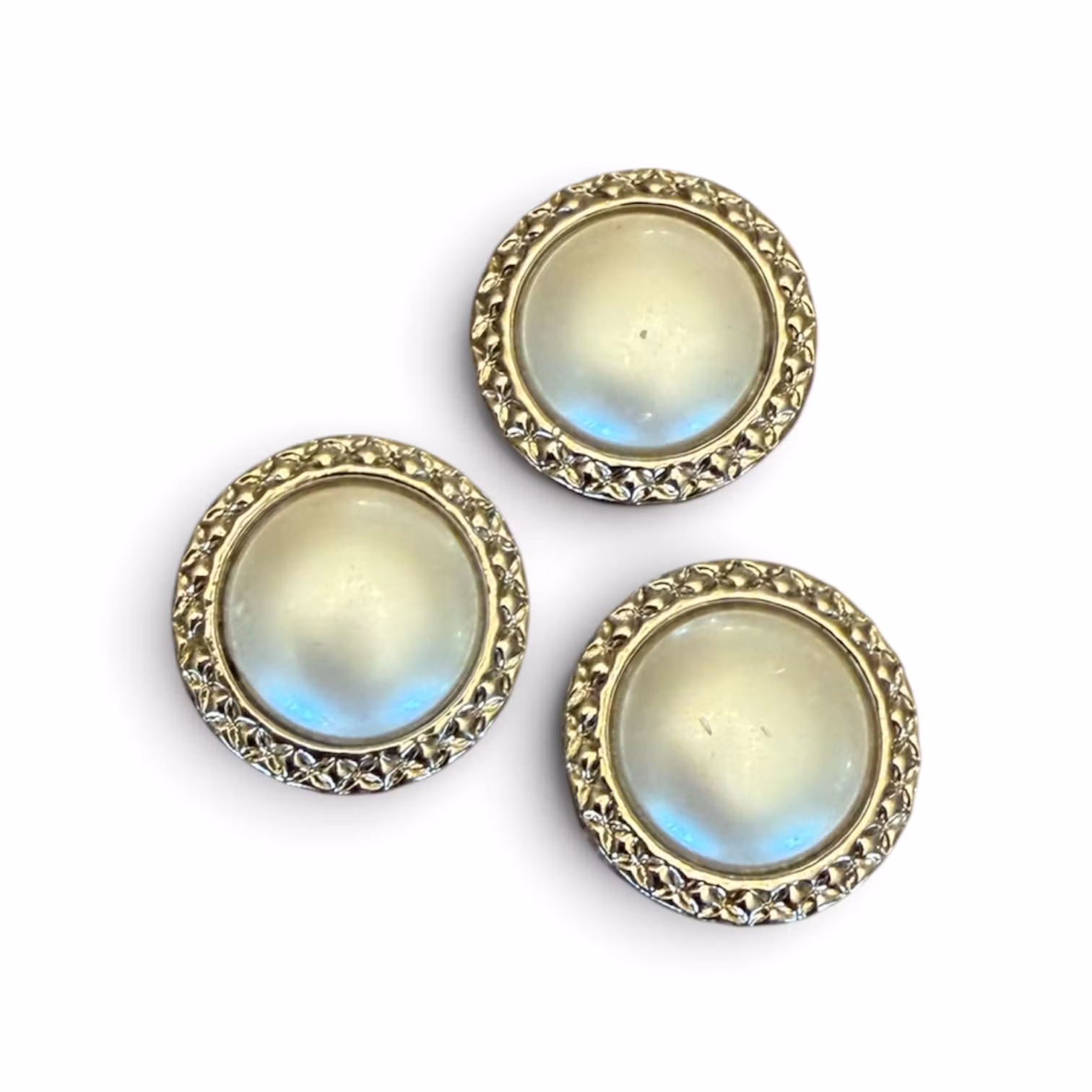 Perle med sølvkant – 20 mm - K401939
