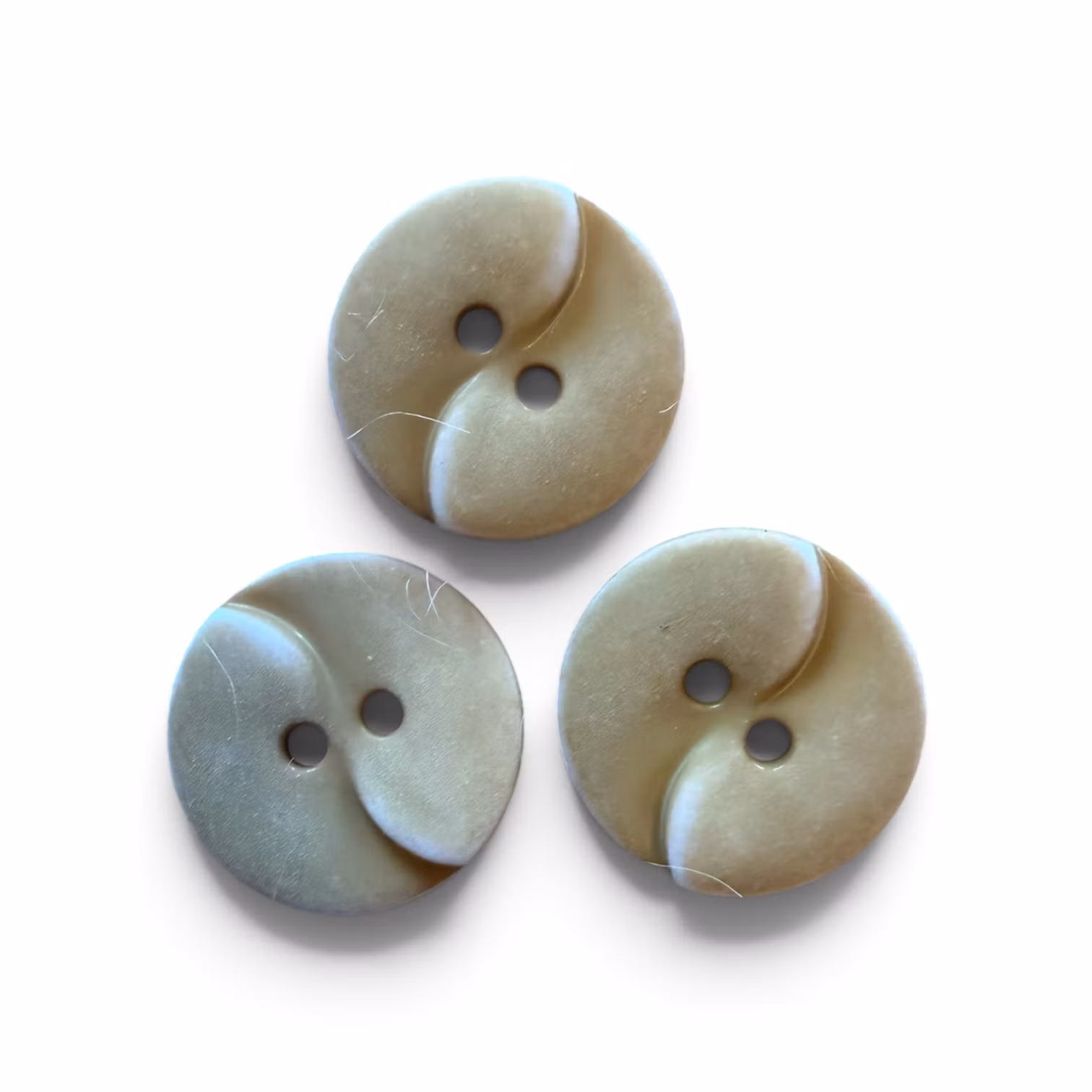 Bølgeknapp - Beige - 18 mm - K261466
