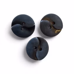 Bølgeknapp - Svart - 18 mm - K261464