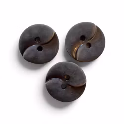Bølgeknapp - Mørk Grå - 18 mm - K261468