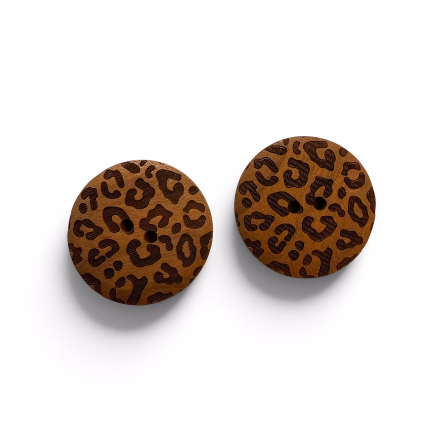 Treknapp Leopard- Mørk