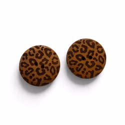 Treknapp Leopard- Mørk