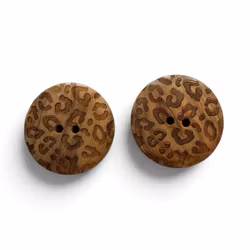 Treknapp Leopard - Lys