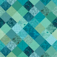 Meow Mix -  Patchwork Teal