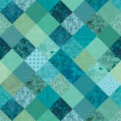 Meow Mix -  Patchwork Teal