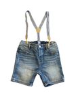 Jeansshorts med hängslen, H&M, stl 92