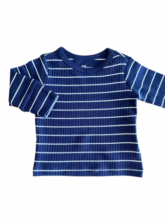 Randigt/Ribbad set från H&M, stl 50