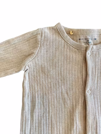 Ribbad pyjamas med fot, Minimarket, stl 56