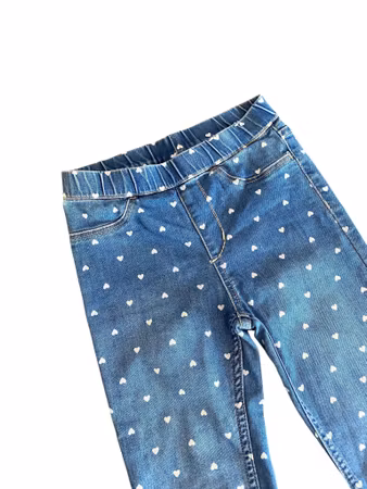 Jeggings med hjärtan, H&M, stl 122